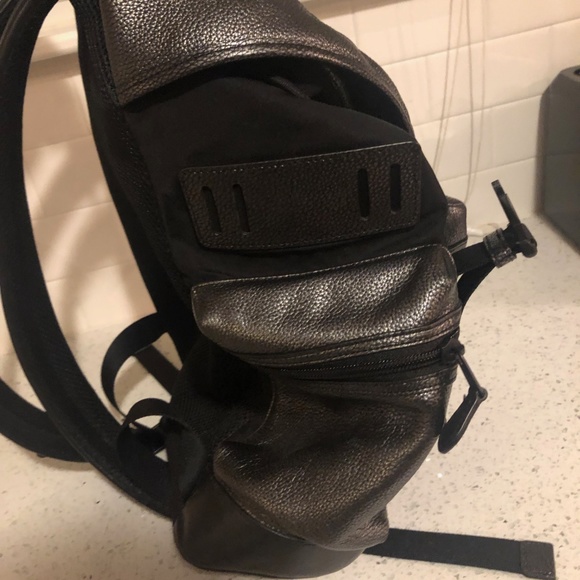 Coach Gunmetal Gray Trek Leather Backpack - Picture 3 of 7